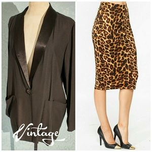 Vintage Ladies Tux Style Blazer
